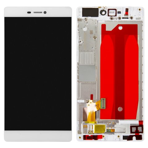 Дисплей для Huawei P8 GRA L09 , білий, з рамкою, Original PRC 