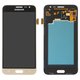 Дисплей для Samsung J320 Galaxy J3 (2016), золотистий, без рамки, Оригінал (переклеєне скло)