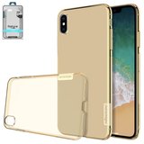 Чохол Nillkin Nature TPU Case для iPhone XS Max, коричневий, прозорий, Ultra Slim, силікон, #6902048163348