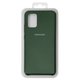 Чехол для Samsung A025F/DS Galaxy A02s, черный, зеленый, Original Soft Case, силикон, dark green (63)