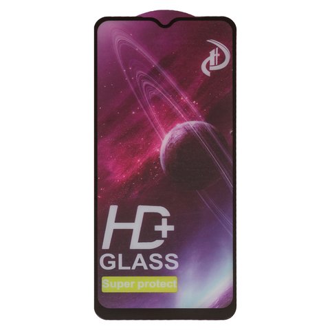 Захисне скло All Spares для Realme C11 2021 , C20, C21, сумісне з чохлом, Full Glue, чорний, шар клею нанесений по всій поверхні