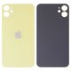 Задняя панель корпуса для iPhone 11, желтая, не нужно снимать стекло камеры, Original (PRC), big hole