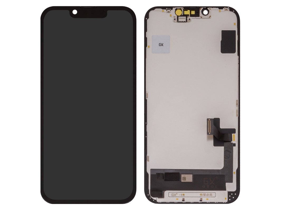 Дисплей для iPhone 14, чорний, з рамкою, High Copy, (OLED), GX OEM