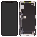 Дисплей для iPhone 11 Pro Max, чорний, з рамкою, High Copy, (AMOLED), GX OEM soft