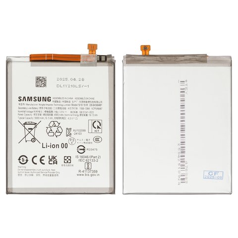 Акумулятор EB BA566ABY для Samsung A366 Galaxy A36, A566 Galaxy A56, Li ion, 3,90 B, 5000 мАг, Original PRC 