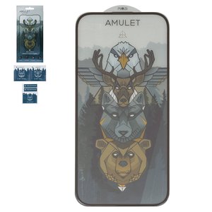 Защитное стекло iNobi Amulet для Apple iPhone 15, iPhone 16, Full Glue, Anti Static, черный
