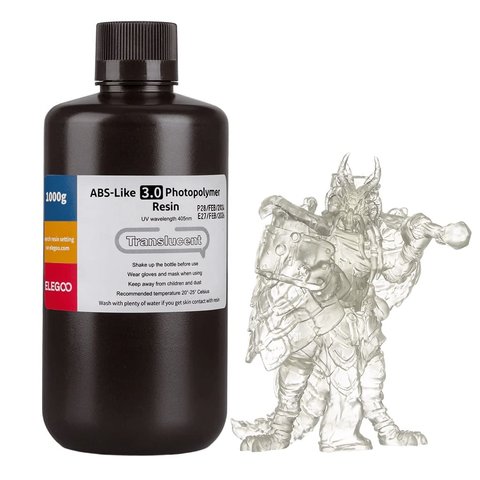 Фотополимерная смола для 3D принтера ELEGOO ABS образная 3.0, Translucent, 1 кг