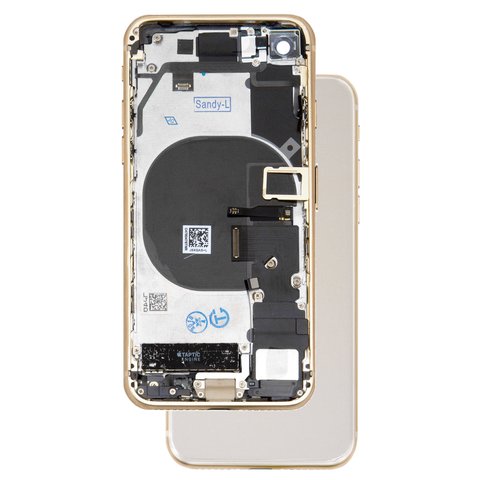 Корпус для iPhone 8, золотистый, со шлейфом, полный комплект