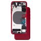 Housing compatible with iPhone 8, (red, with flat cable, full set)