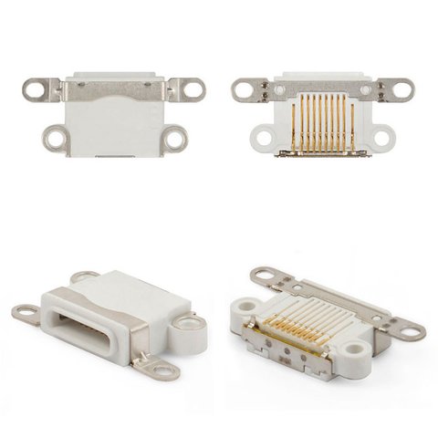 Charge Connector compatible with Apple iPhone 5, iPhone 5C, iPhone 5S, iPhone SE, white, Lightning 