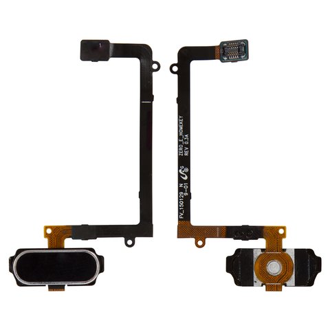Flat Cable compatible with Samsung G925F Galaxy S6 EDGE, menu button, dark blue, with components 