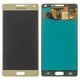 LCD compatible with Samsung A500 Galaxy A5, (golden, without frame, High Copy, (OLED))