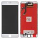 LCD compatible with iPhone 6S Plus, (white, with frame, AAA, Tianma, with camera and proximity sensor plastics)