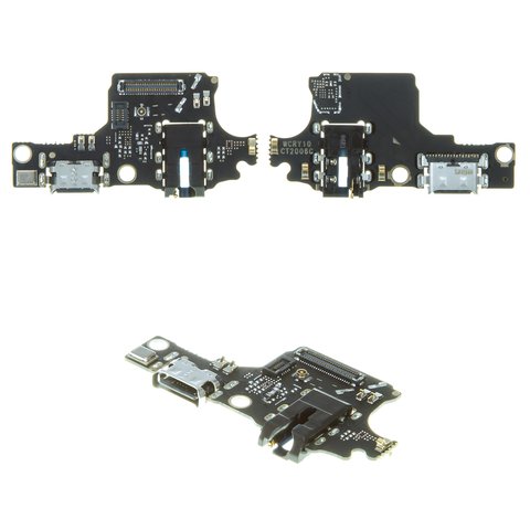 Flat Cable compatible with Huawei Honor 10, charge connector, with components, Copy, charging board 