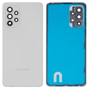 Задняя панель корпуса для Samsung A525 Galaxy A52, белая, со стеклом камеры