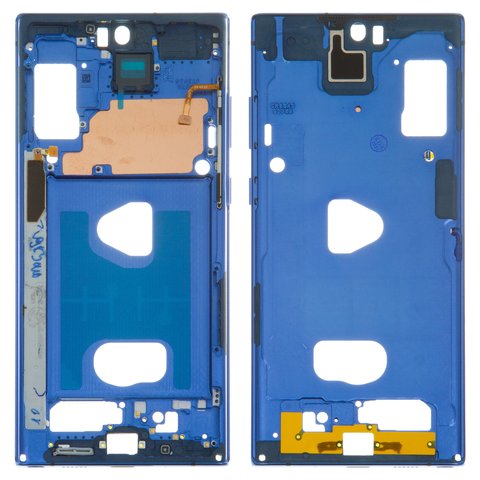 Housing Middle Part compatible with Samsung N975F Galaxy Note 10 Plus, dark blue, LCD binding frame 