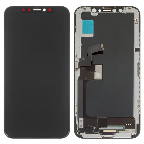 Дисплей для iPhone X, черный, с рамкой, HC, OLED , imisu OEM soft