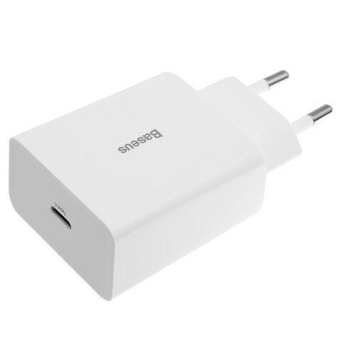Mains Charger Baseus Speed Mini, 20 W, Quick Charge, white, 1 output  #CCFS SN02