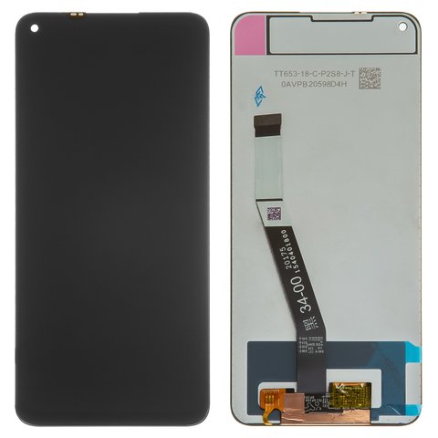 LCD compatible with Xiaomi Redmi 10X 4G, Redmi Note 9, black, without frame, original change glass  , M2003J15SC, M2003J15SG, M2003J15SS 