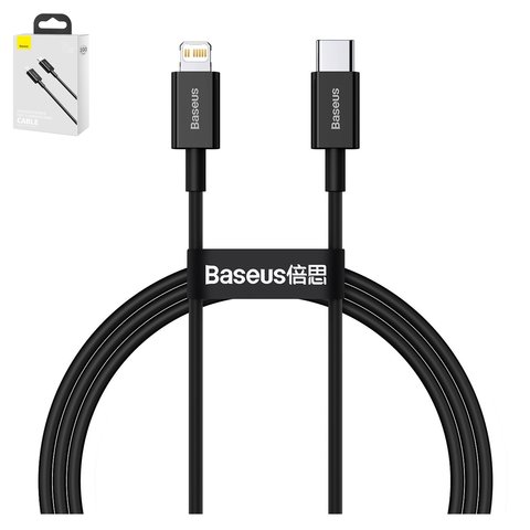 USB Cable Baseus Superior, USB type C, Lightning, 100 cm, 20 W, black  #CATLYS A01