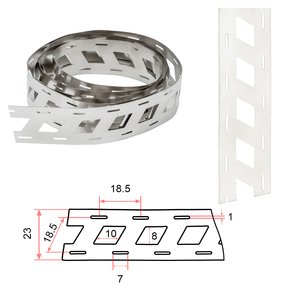 Cinta de níquel para soldar baterías 18650 2P, 0.15 mm, 18.5 mm, 1 m, acero niquelado, oblicua