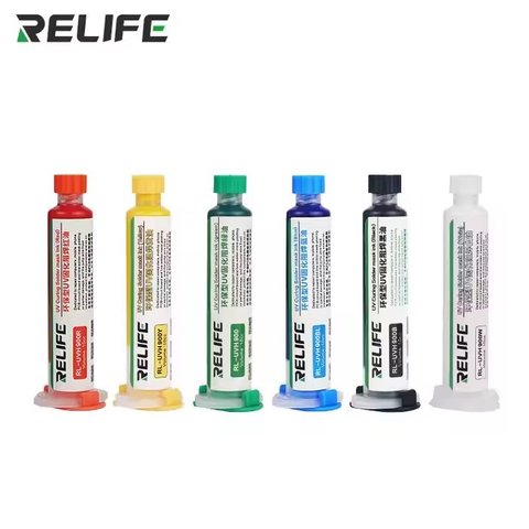 Máscara de soldadura RELIFE RL UVH900R, roja, 10 ml, UV