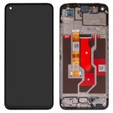 LCD compatible with Oppo A96 4G, (black, with frame, Original (PRC), CPH2333, 1540432310)