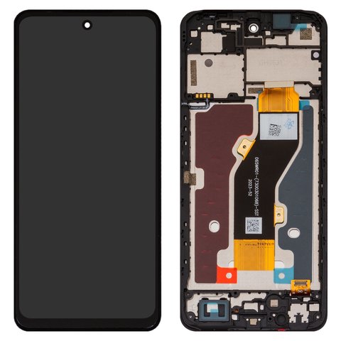 LCD compatible with ZTE Blade A75 4G, black, with frame, Original PRC , 065WR01 7300301068  SST 