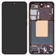 LCD compatible with Samsung S921 Galaxy S24, (black, with frame, original (change glass) )