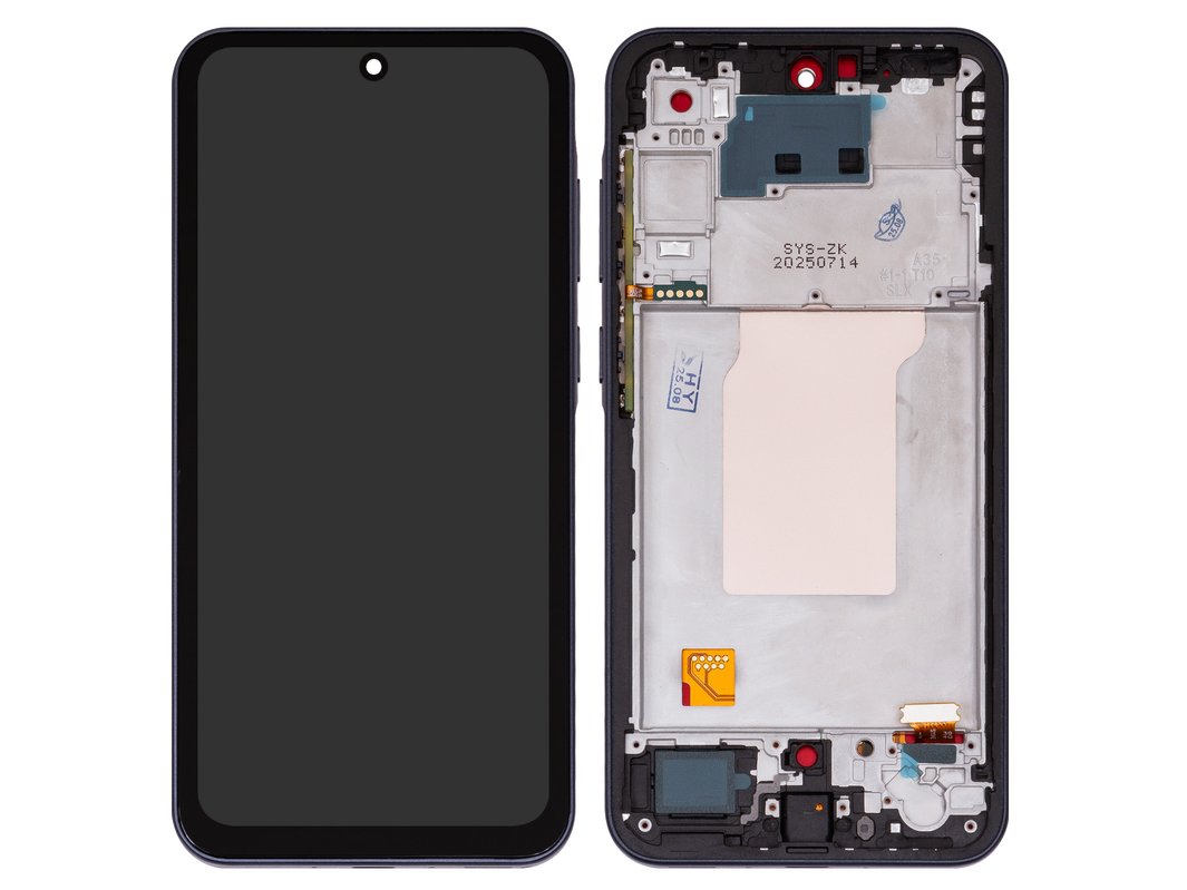 シンバ 　　　CELLTER GALAXY ＆ GALAXY FRAME LCD compatible with Samsung A356 Galaxy A35 5G, (dark blue, with