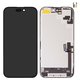 Pantalla LCD puede usarse con iPhone 16, negro, con marco, HC, sin microchip, (AMOLED), DD-OLED soft