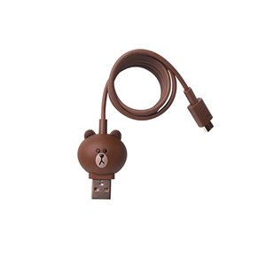 Micro USB 5 контактний кабель для підключення смартфона Line Friends – Brown