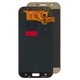 LCD compatible with Samsung A720 Galaxy A7 (2017), (golden, without frame, original (change glass) )