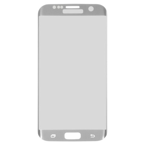 Tempered Glass Screen Protector All Spares compatible with Samsung G935F Galaxy S7 EDGE, G935FD Galaxy S7 EDGE Duos, 0,26 mm 9H, Full Screen, silver 