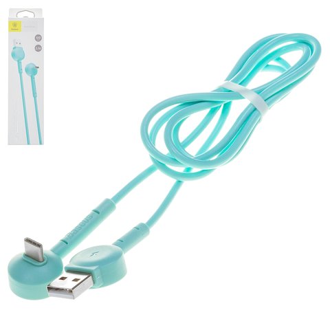 Charging Cable Baseus Maruko Video, USB type A, USB type C, 100 cm, 2.1 A, mint  #CATQX 06