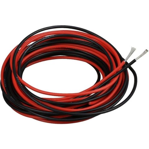Wire In Silicone Insulation 20AWG, 0.52 mm², 1 m, black 