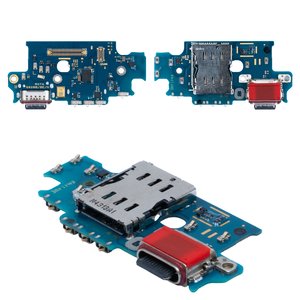 Flat Cable compatible with Samsung S926 Galaxy S24 Plus, charge connector, with SIM connector, with microphone, Original PRC , charging board 