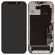 LCD compatible with iPhone 12, iPhone 12 Pro, (black, with frame, HC, without IC, with camera and proximity sensor plastics, (OLED), GX OEM hard)