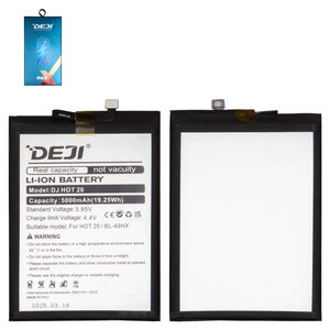 Аккумулятор Deji BL 49HX для Infinix Hot 20 5G X666 , Li ion, 3,85 B, 5000 мАч