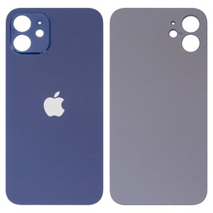 Housing Back Cover compatible with iPhone 12, dark blue, no need to remove the camera glass, Original PRC , big hole 