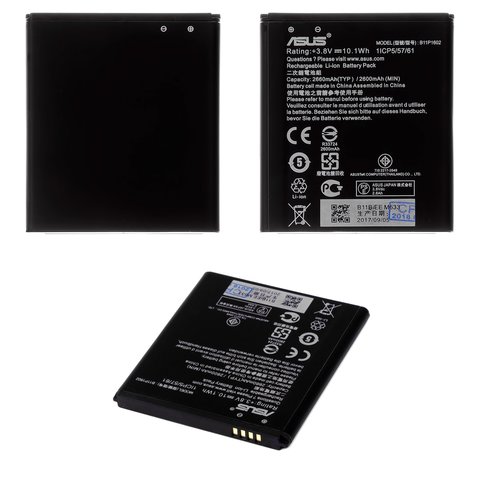 Batería puede usarse con Asus ZenFone Go ZB500KL , Li ion, 3.8 V, 2660 mAh, Original PRC , #B11P1602