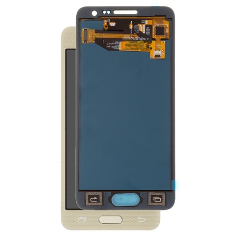 Pantalla LCD puede usarse con Samsung A300 Galaxy A3, dorado, sin ajuste de brillo, sin marco, Copy, TFT 