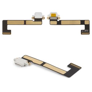 Cable flex puede usarse con iPad Mini 2 Retina, iPad Mini 3 Retina, del conector de carga, blanco, con componentes