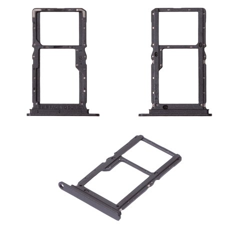 Sujetador de tarjeta SIM puede usarse con Xiaomi Poco M6 Pro 4G, Redmi Note 13 5G, Redmi Note 13 Pro 4G, negro, graphite black Stealth Black 