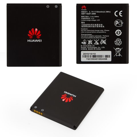 Акумулятор HB5V1 для Huawei Ascend Y511 U30 Dual Sim, Li ion, 3,7 В, 1730 мАг, Original PRC 