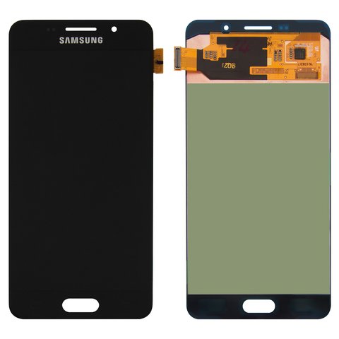 Дисплей для Samsung A710 Galaxy A7 2016 , чорний, без рамки, Оригінал переклеєне скло 
