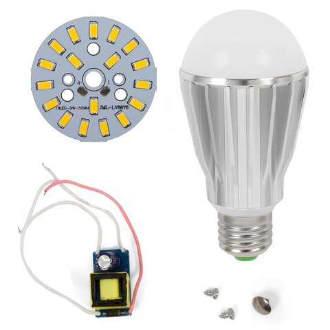 Комплект для збирання світлодіодної лампи SQ Q17 9 Вт теплий білий, E27 , регулювання яскравості димірування 