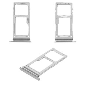 Держатель SIM карты для Samsung N770 Galaxy Note 10 Lite, серебристый