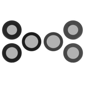 Скло камери для iPhone 12 Pro Max, чорне, без рамки, комплект 3 шт.