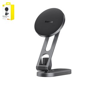 Тримач Baseus T Space Folding Magnetic, магнітний, клейка основа, сріблястий, #C40151300S11 00